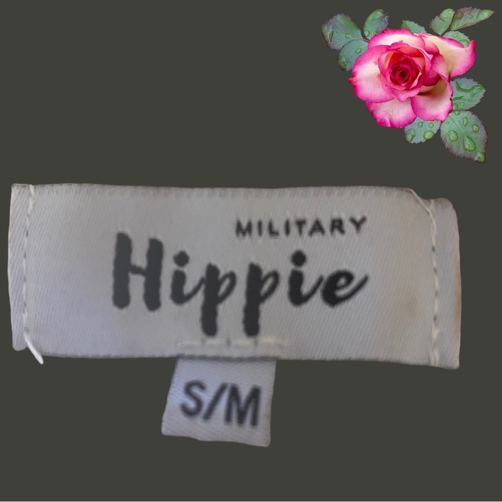 Military Hippie Coming up Roses Sweater - Forever Roses Collection. Size S/M - Picture 9 of 11